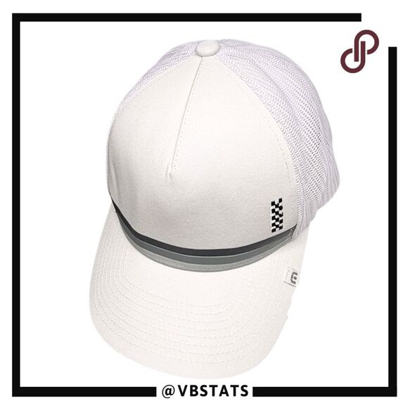Travis Mathew Men's Snapback Mesh Trucker Ball Cap Hat White Adjustable - Picture 1 of 9